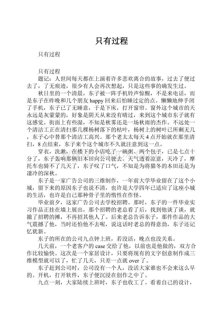 只有过程文档格式.docx