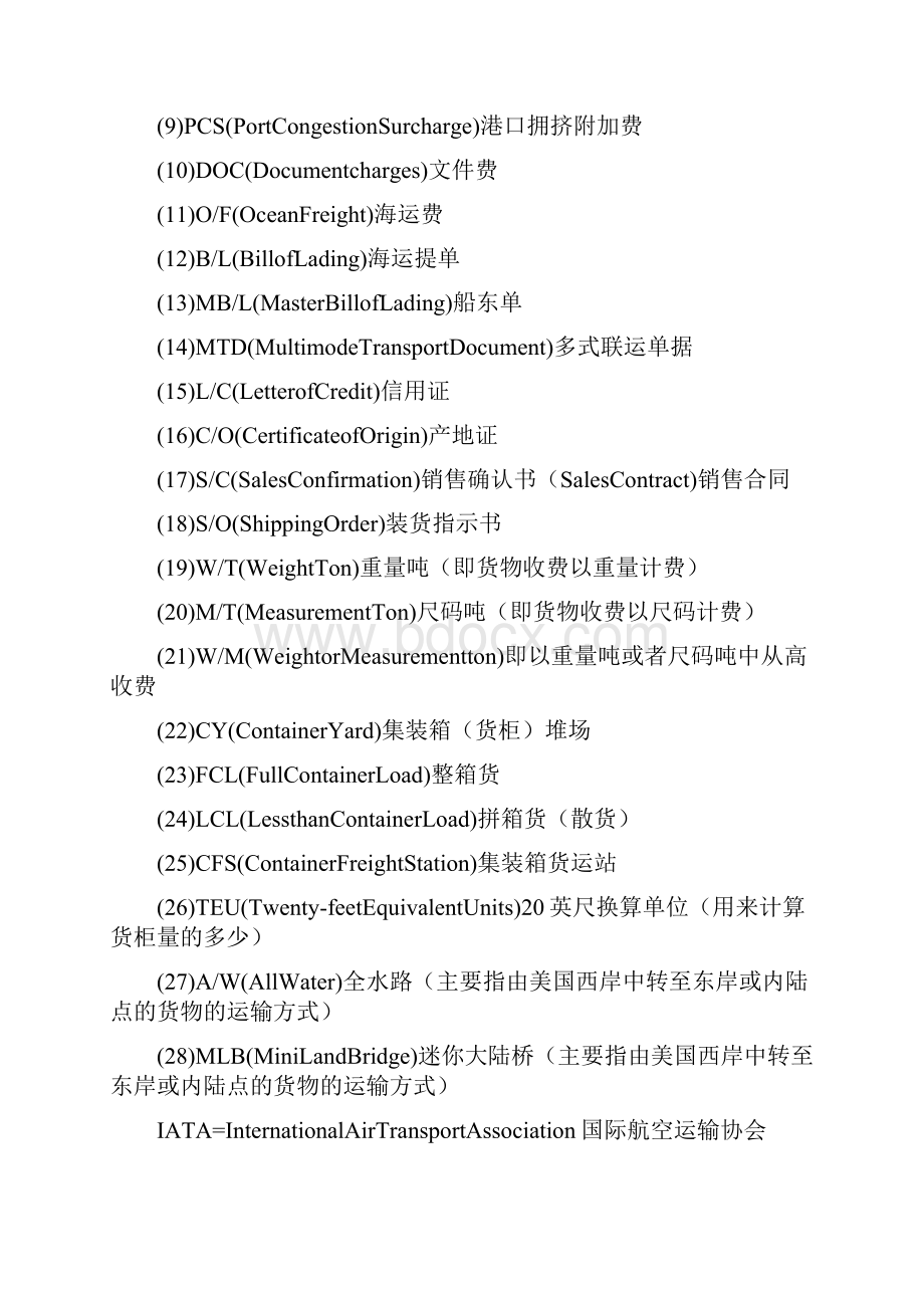 关于贸易行业的术语Word下载.docx_第2页