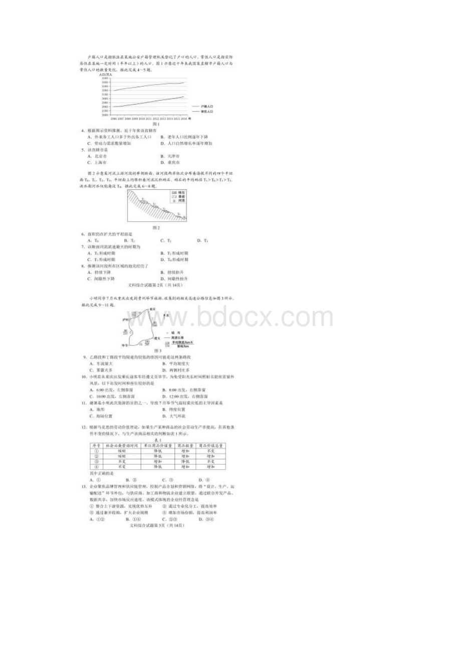 高考全国卷1文综试题及答案doc高考全国卷1文综试题及答案.docx_第2页