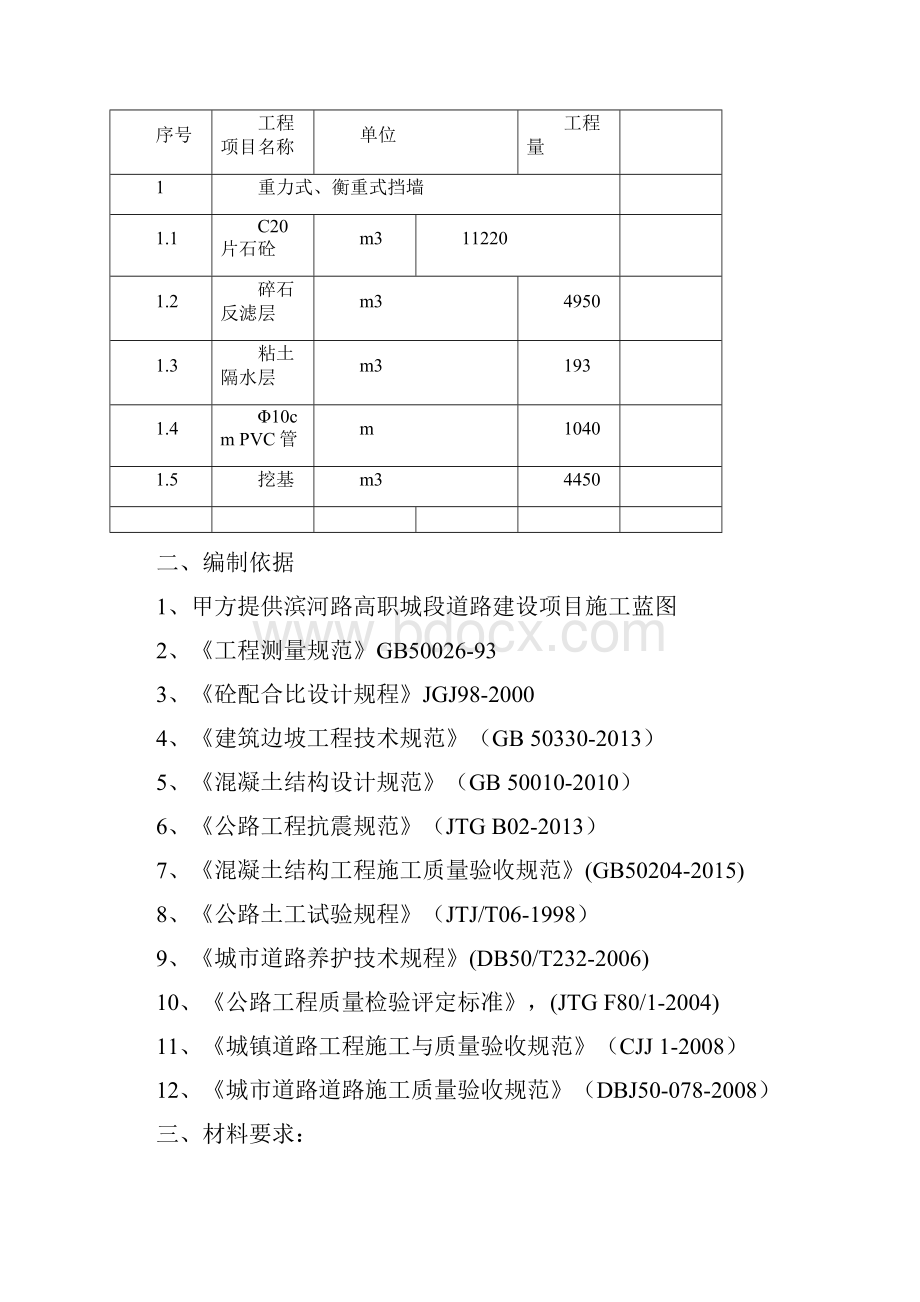 重力式衡重式挡墙专项施工方案Word格式文档下载.docx_第2页