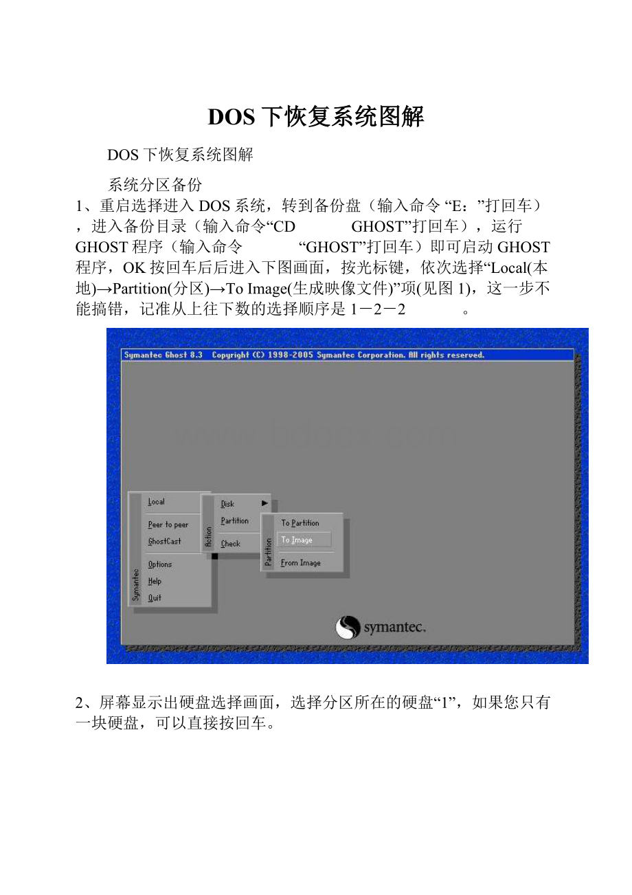 DOS下恢复系统图解.docx