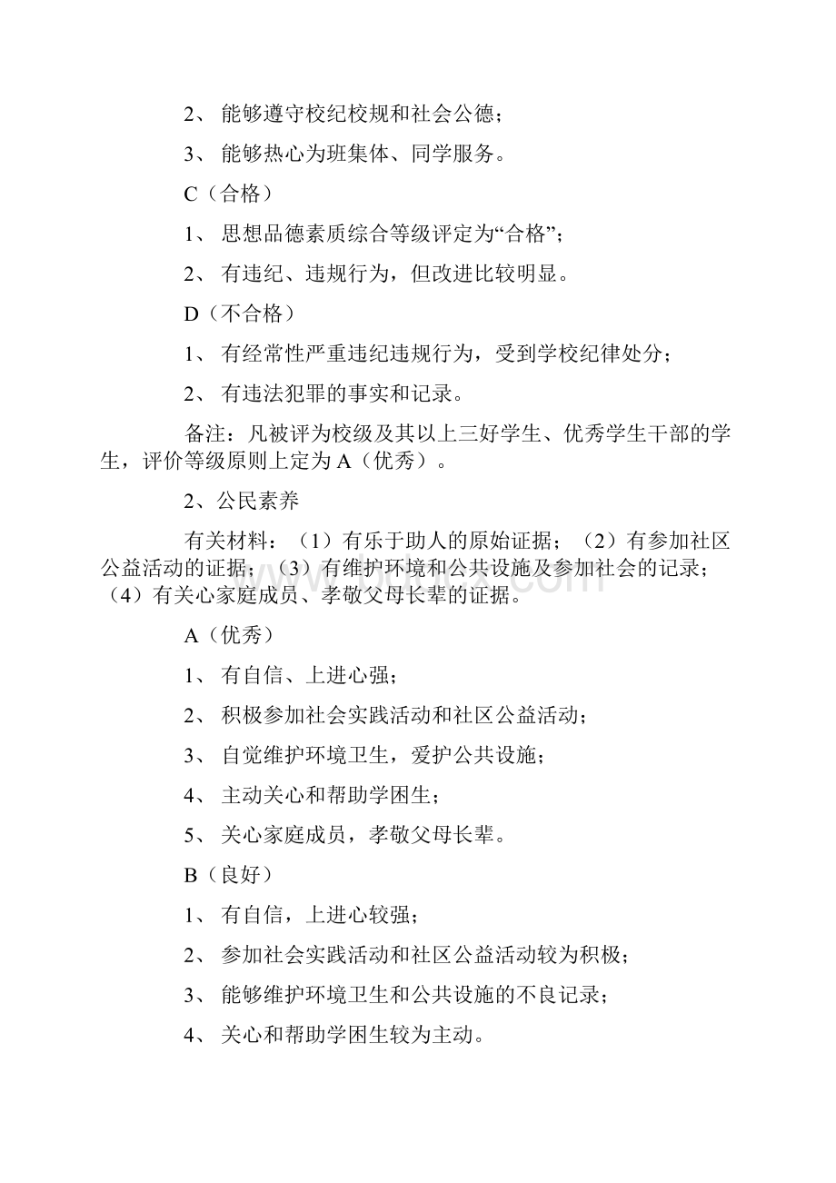 最新初中学生综合素质评价实施细则Word文档下载推荐.docx_第3页