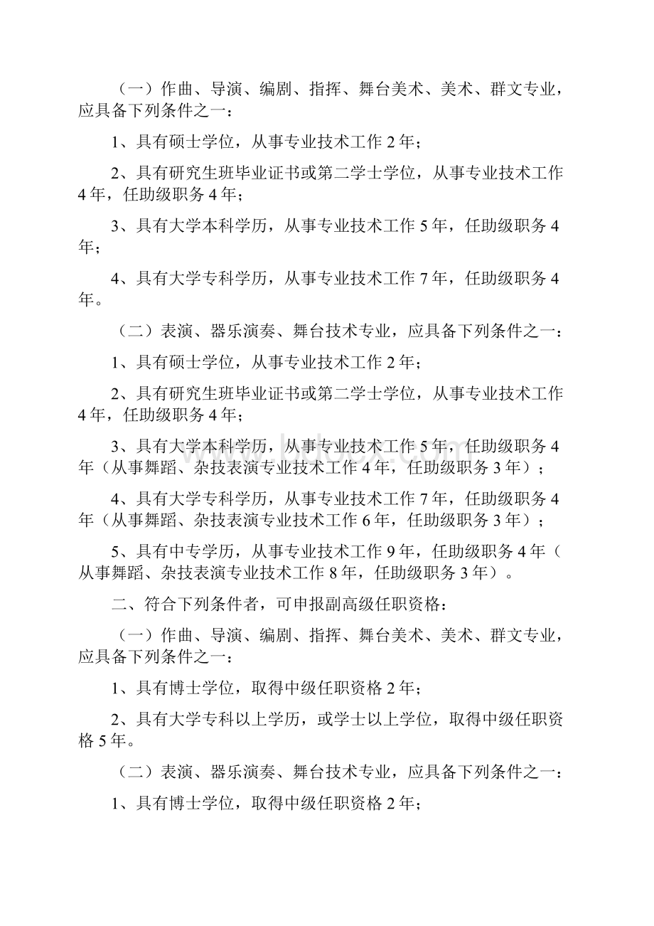 黑龙江省艺术系列中高级专业技术职务任职资格评审标准模板.docx_第3页