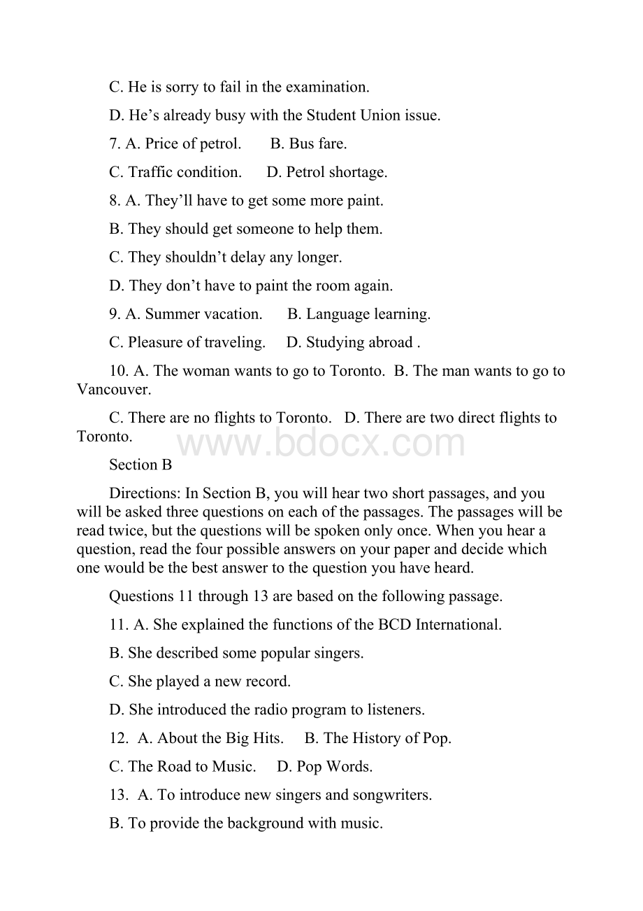 上海市静安区届高三上学期期末教学质量检测一模英语试题 Word版含答案Word下载.docx_第2页