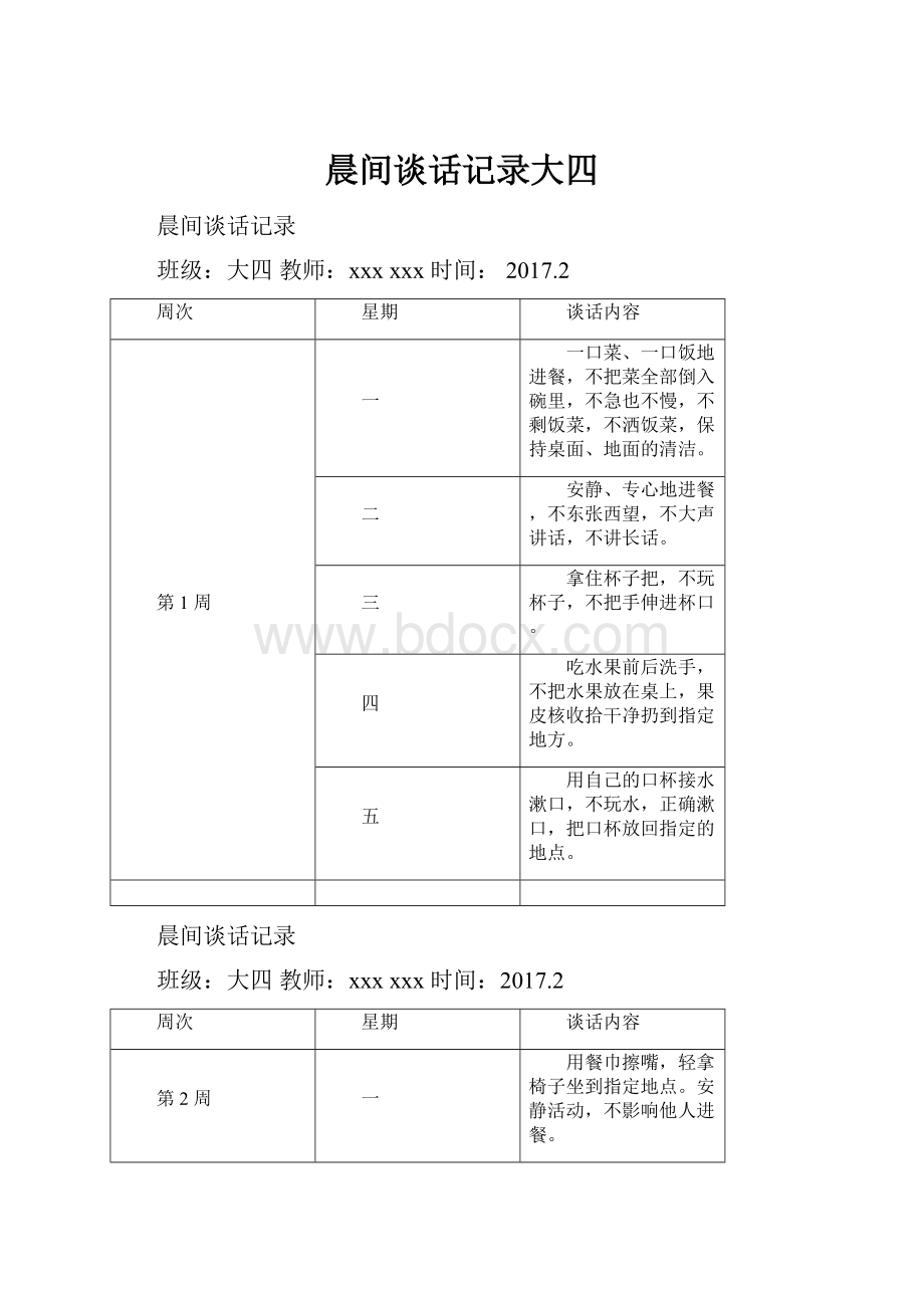 晨间谈话记录大四.docx_第1页