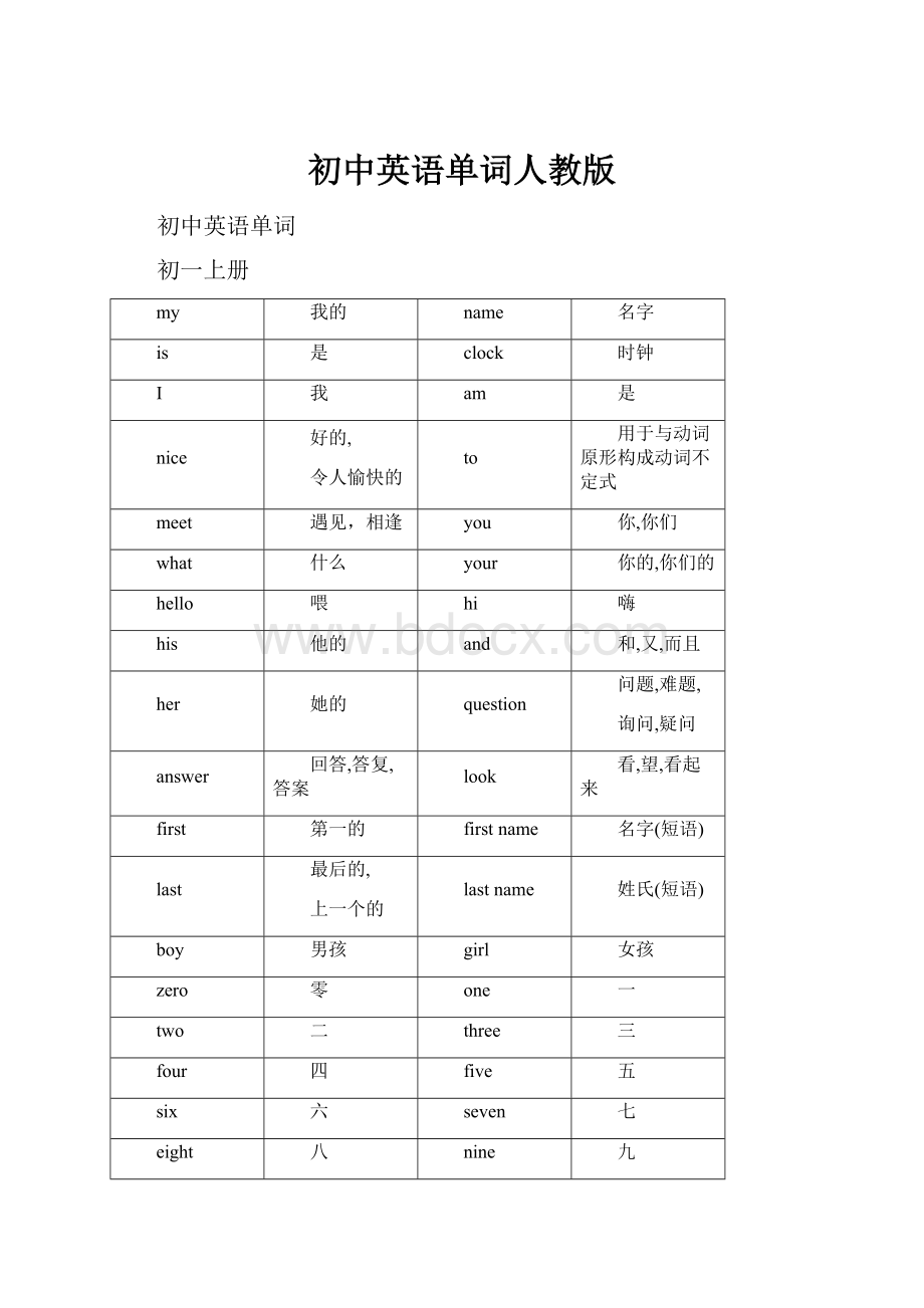 初中英语单词人教版.docx