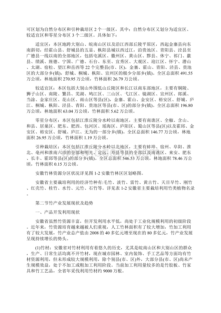 参考资料之六安徽竹产业发展规划word资料15页Word格式.docx_第2页