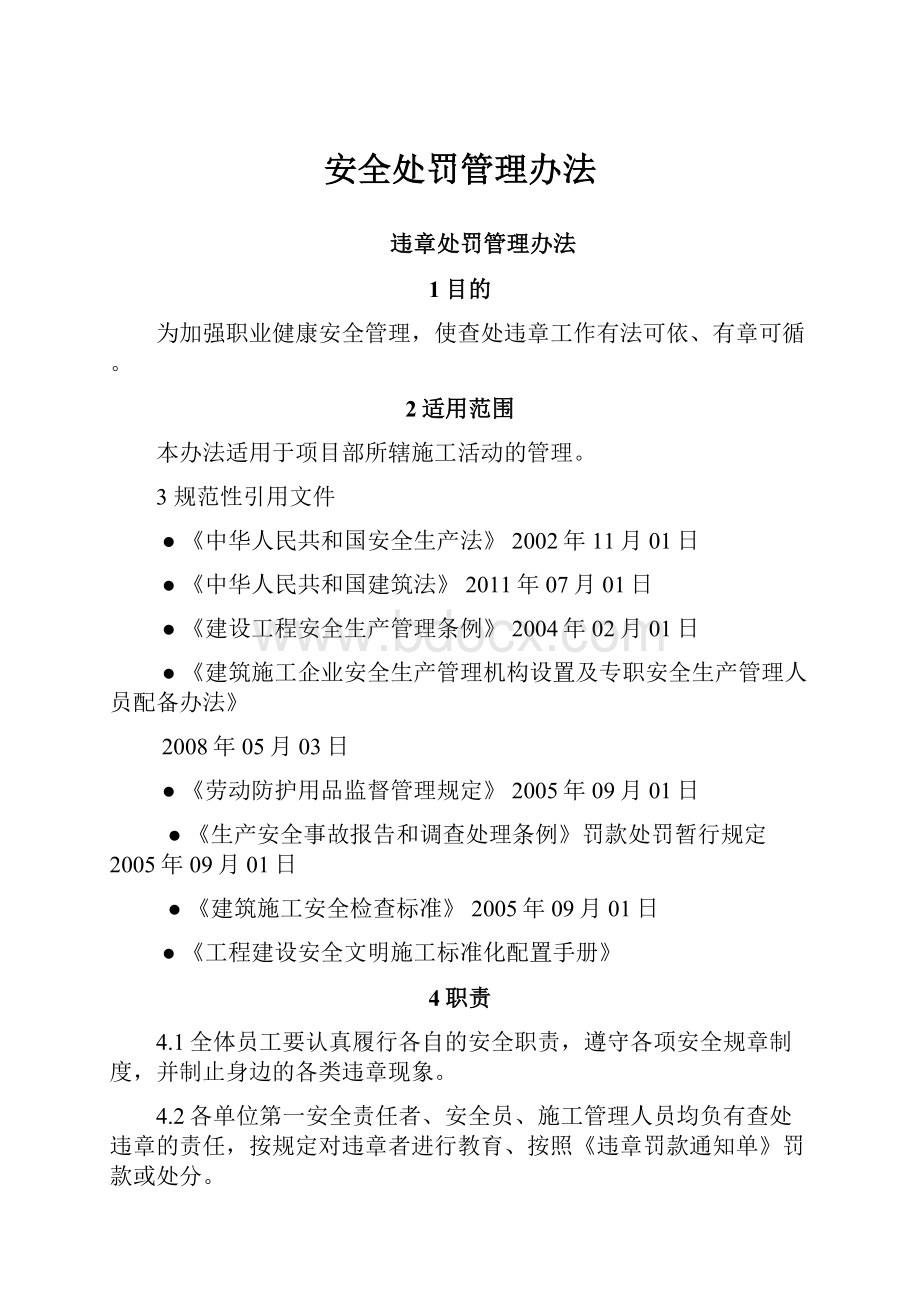 安全处罚管理办法.docx_第1页