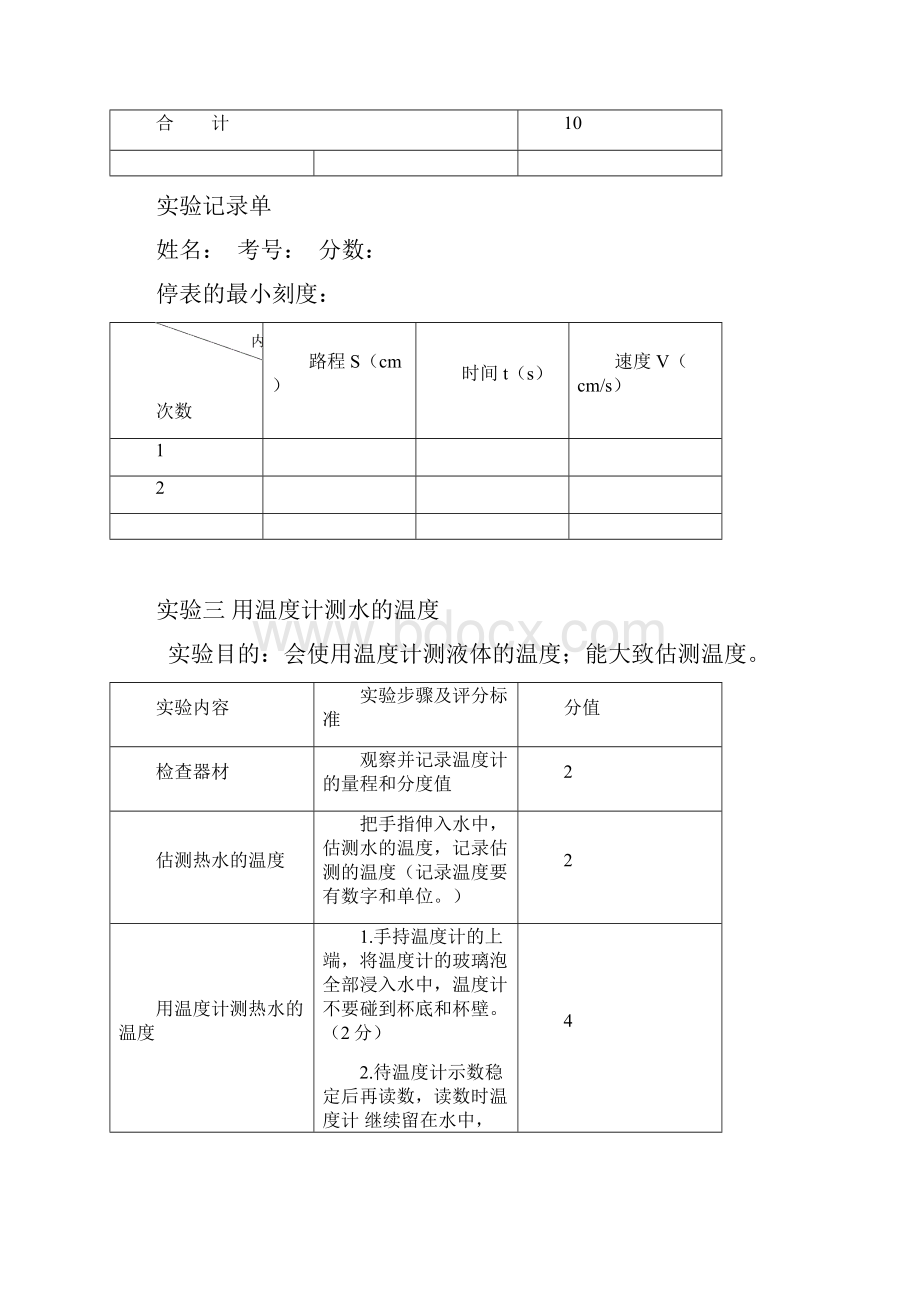 人教版江西省物理中考操作考试实验专辑Word文件下载.docx_第3页