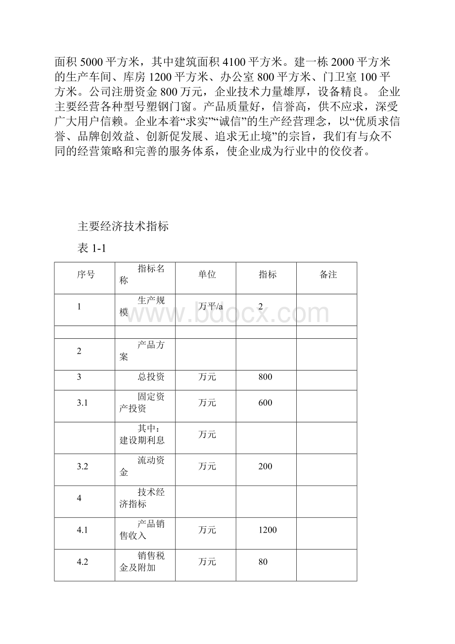 最新精编年生产2万平方米塑钢门窗项目建设商业计划书.docx_第3页