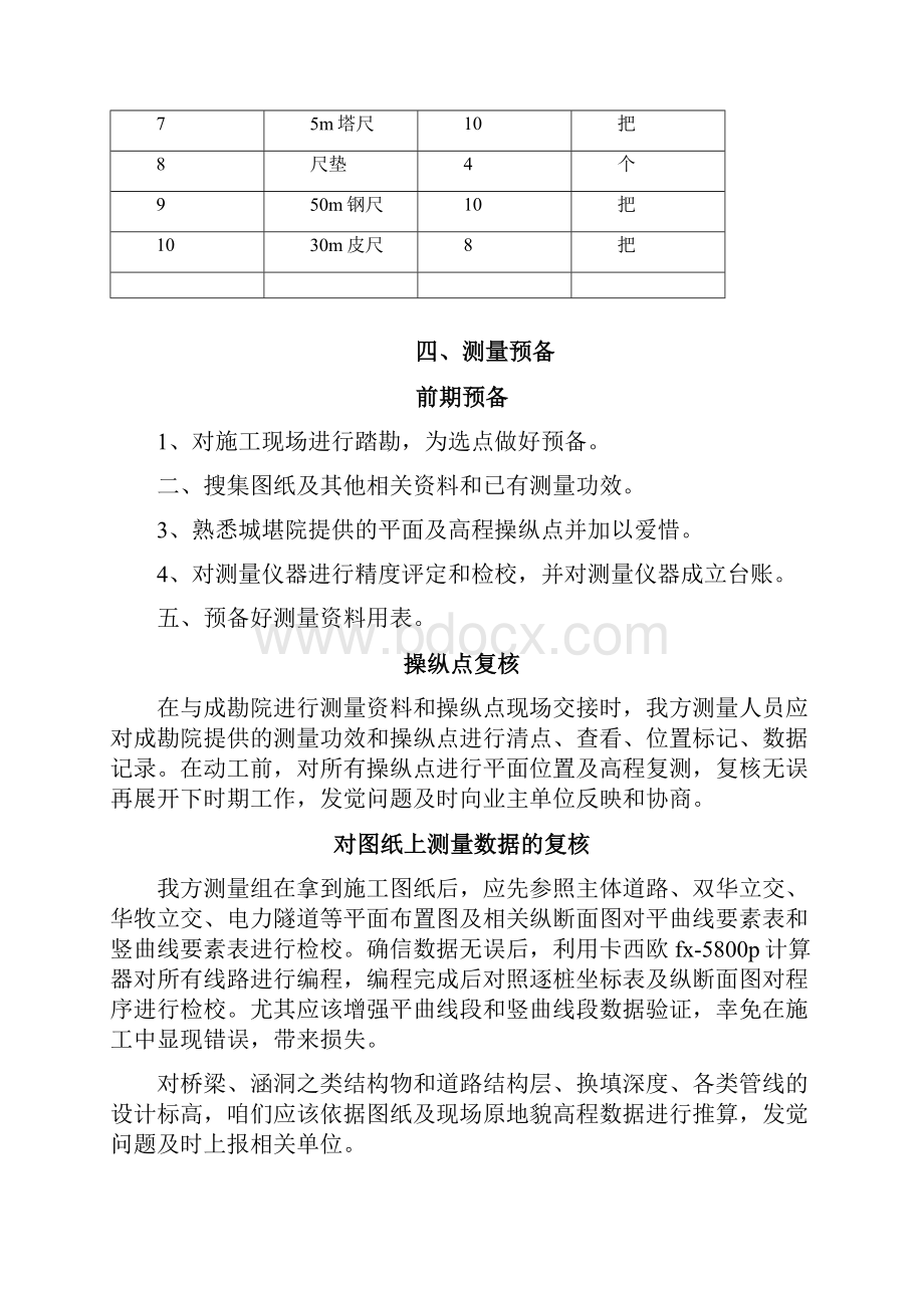 道路市政工程施工测量方案.docx_第3页