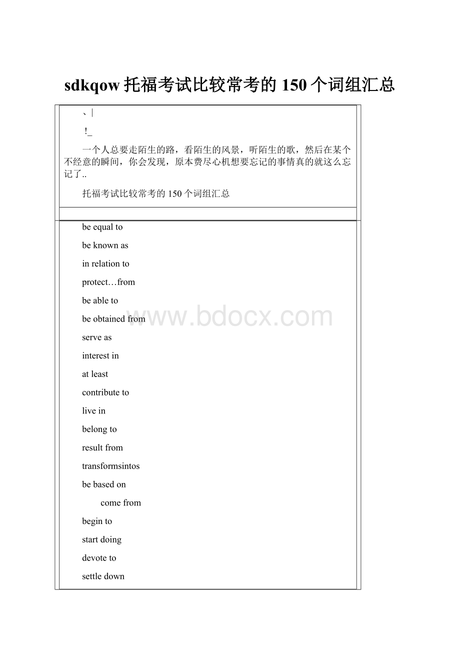 sdkqow托福考试比较常考的150个词组汇总.docx_第1页