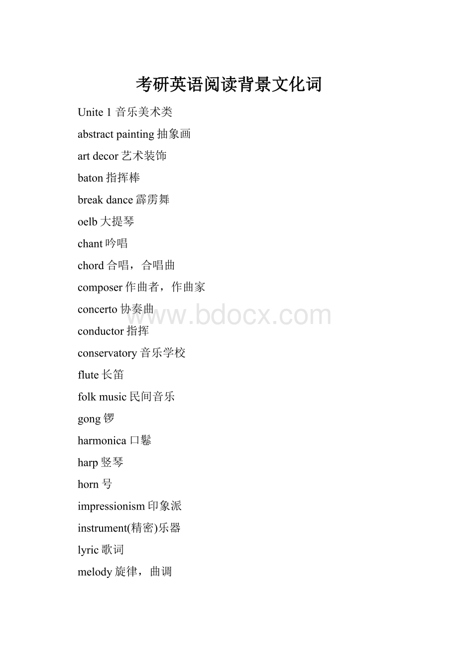 考研英语阅读背景文化词Word格式.docx