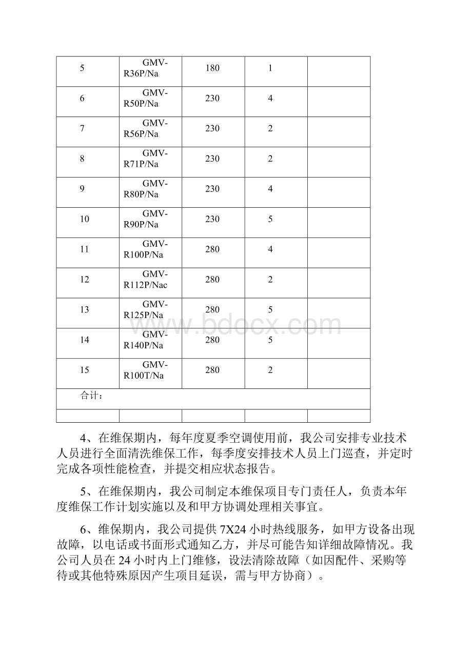 中央空调维护保养的活动方案报价模板doc文档格式.docx_第3页