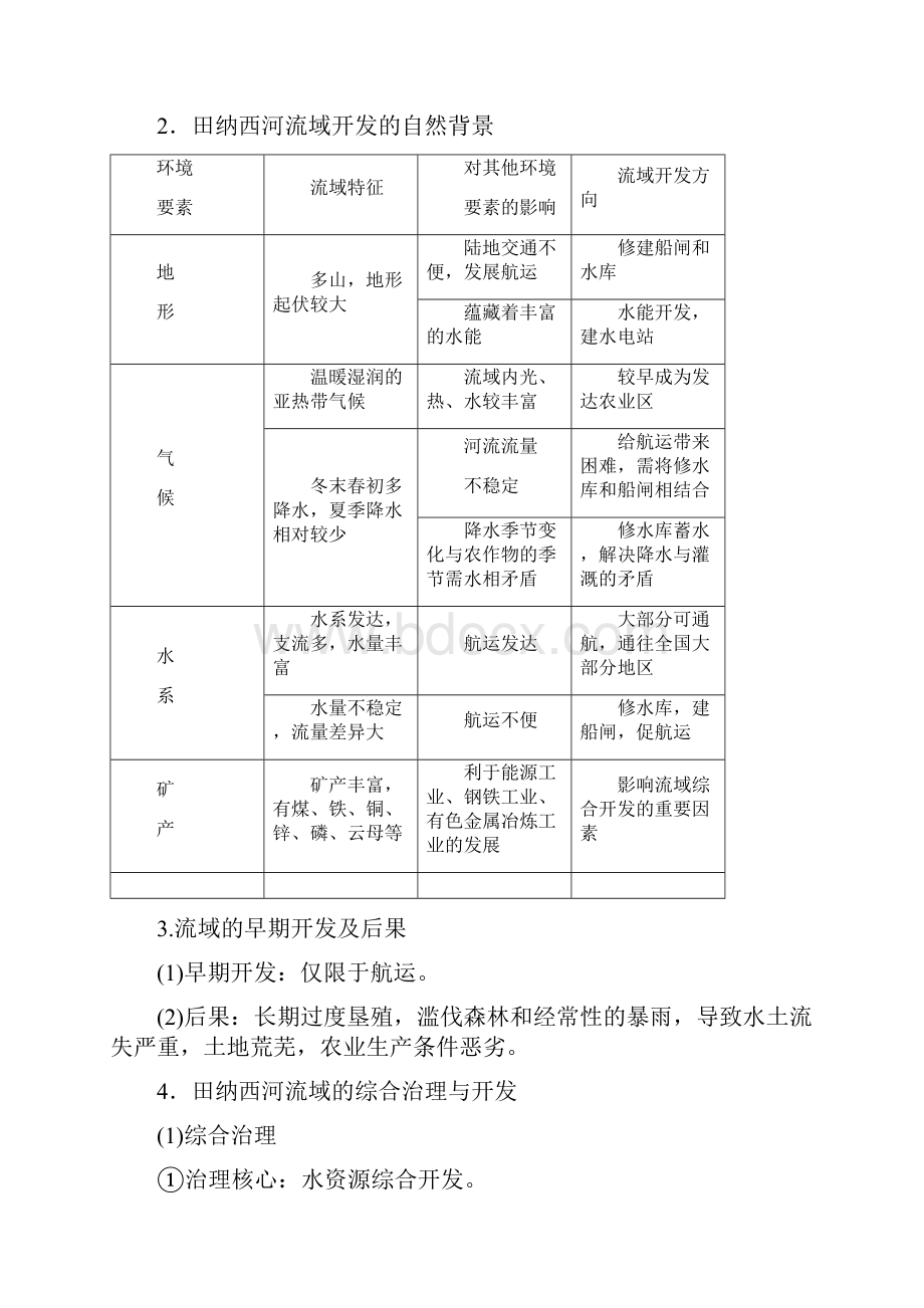 版 第3部分 第10章 第3节 流域综合开发与治理美国的田纳西河流域我国的长江流域.docx_第2页