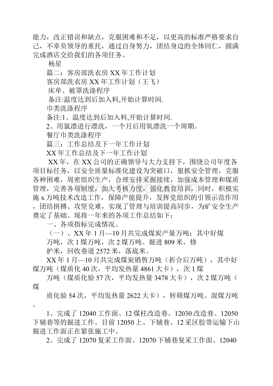 洗衣房下年工作计划.docx_第3页