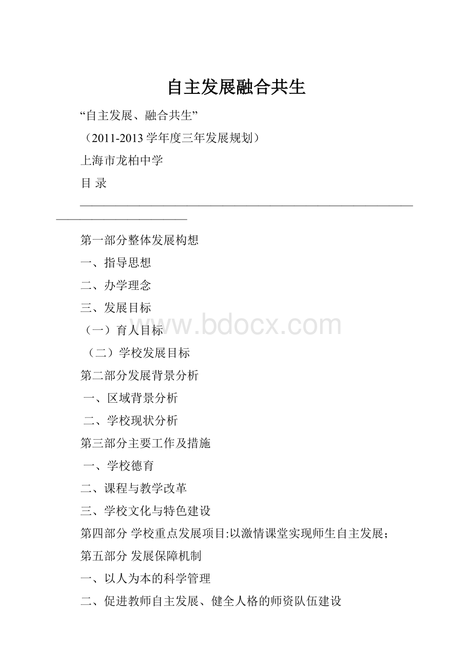 自主发展融合共生.docx_第1页