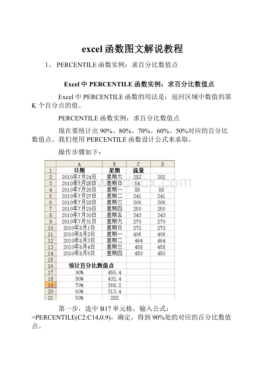 excel函数图文解说教程Word格式文档下载.docx