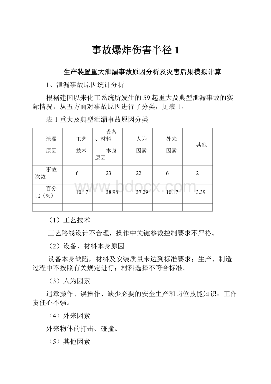 事故爆炸伤害半径 1Word文档下载推荐.docx