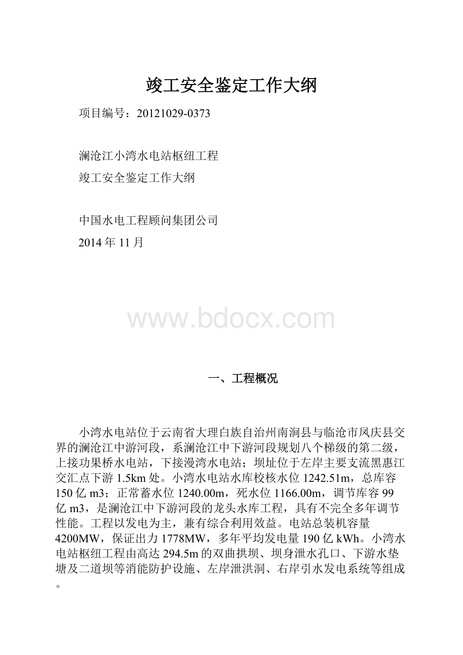 竣工安全鉴定工作大纲.docx_第1页