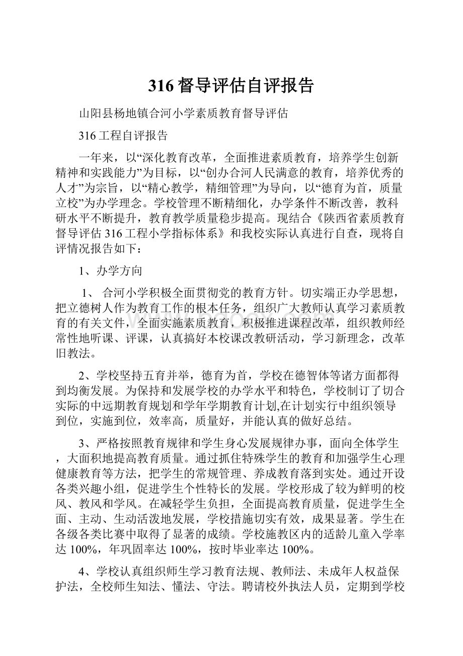 316督导评估自评报告.docx_第1页