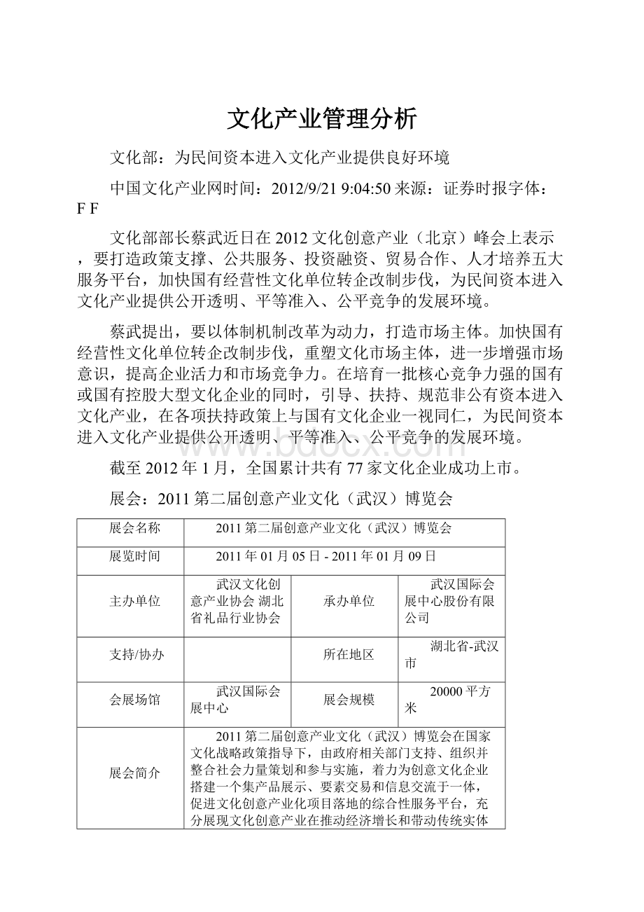 文化产业管理分析Word下载.docx_第1页