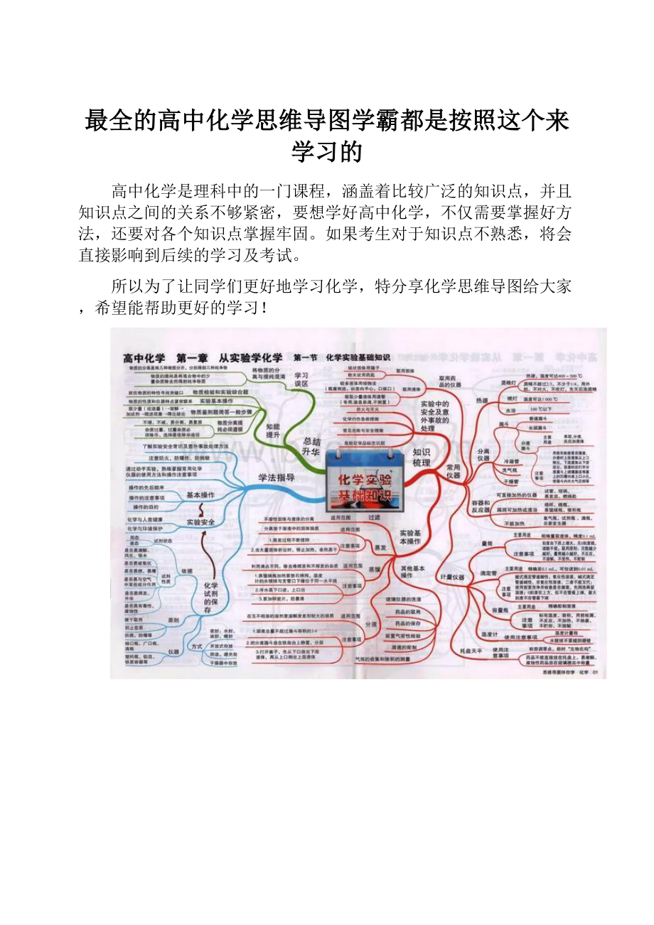 最全的高中化学思维导图学霸都是按照这个来学习的Word格式文档下载.docx