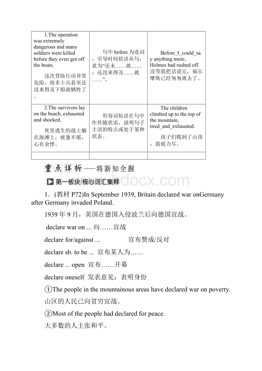 学年高中英语Module6WarandPeaceSectionⅡIntroductionWord文件下载.docx_第3页