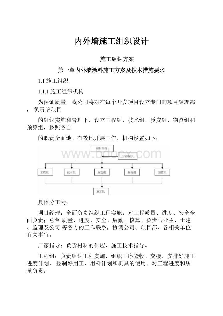 内外墙施工组织设计文档格式.docx