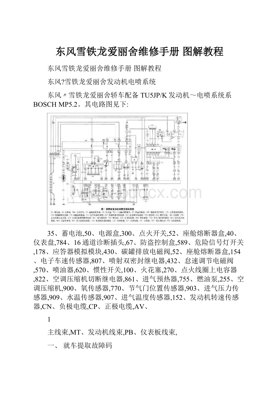 东风雪铁龙爱丽舍维修手册 图解教程.docx_第1页