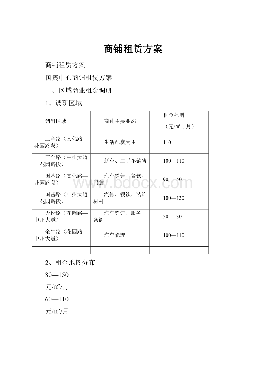 商铺租赁方案.docx_第1页