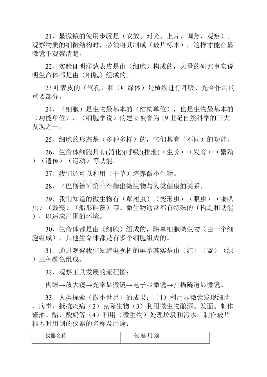 科教版小学六年级下册科学总复习资料.docx_第3页