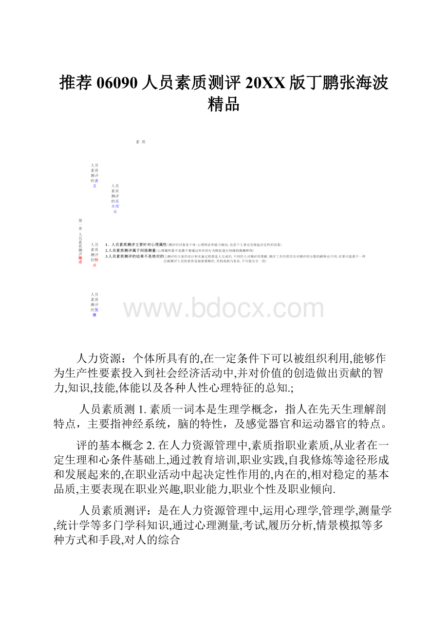 推荐06090人员素质测评20XX版丁鹏张海波 精品Word文件下载.docx_第1页