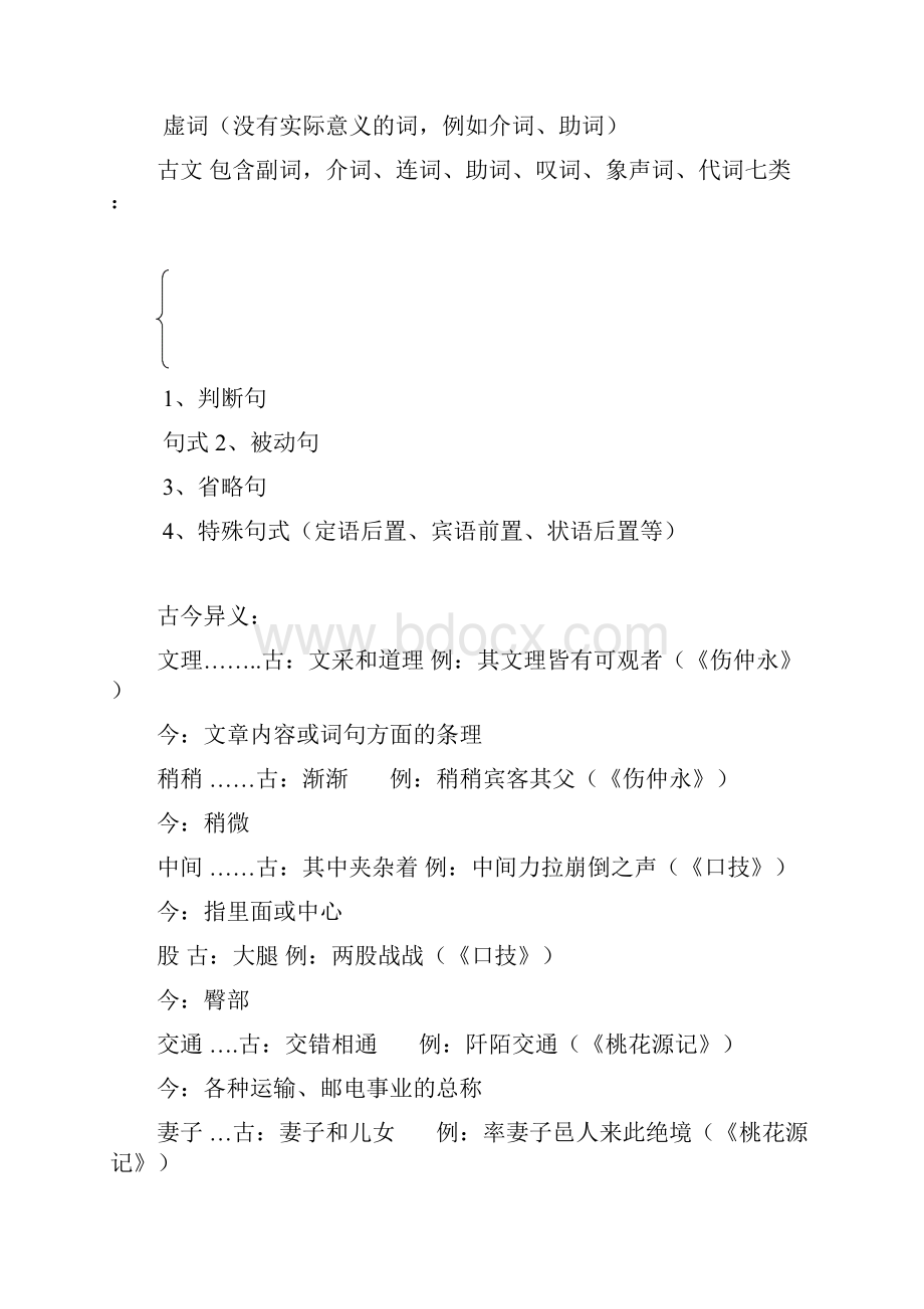 中考古文知识点复习大全文档格式.docx_第2页