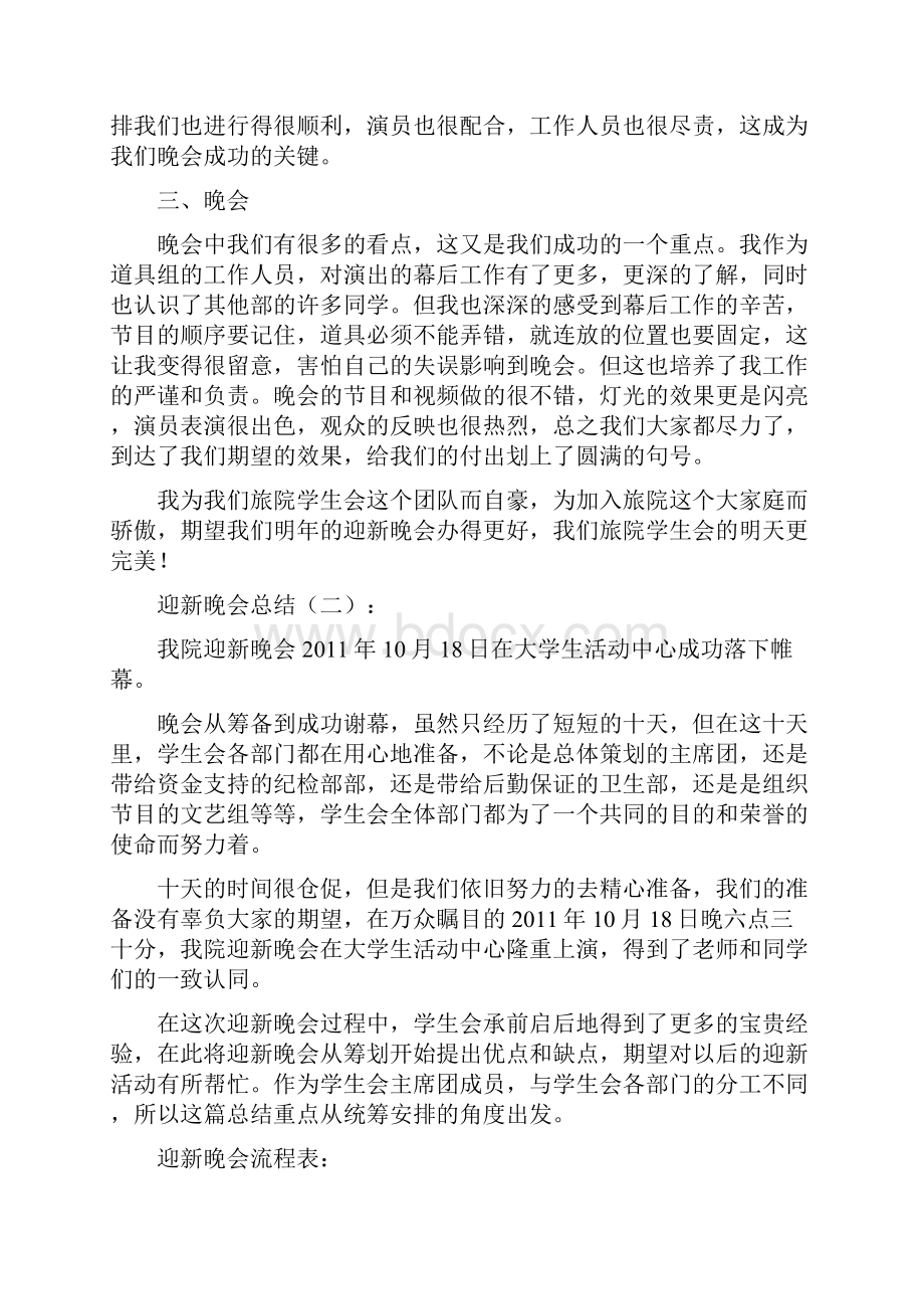 总结迎新晚会总结8篇新推荐docx.docx_第2页