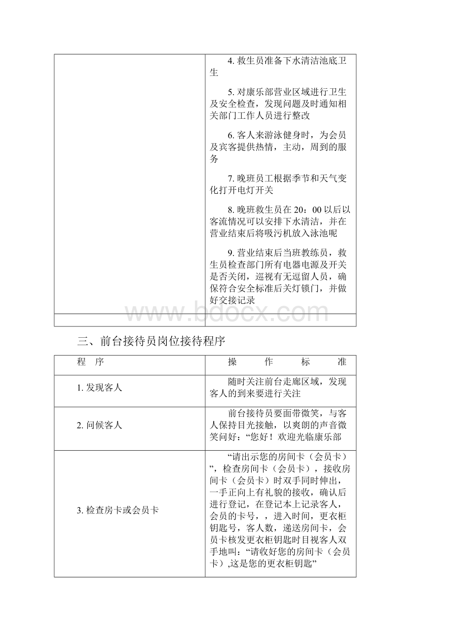 金色假日酒店康乐部工作流程图.docx_第3页