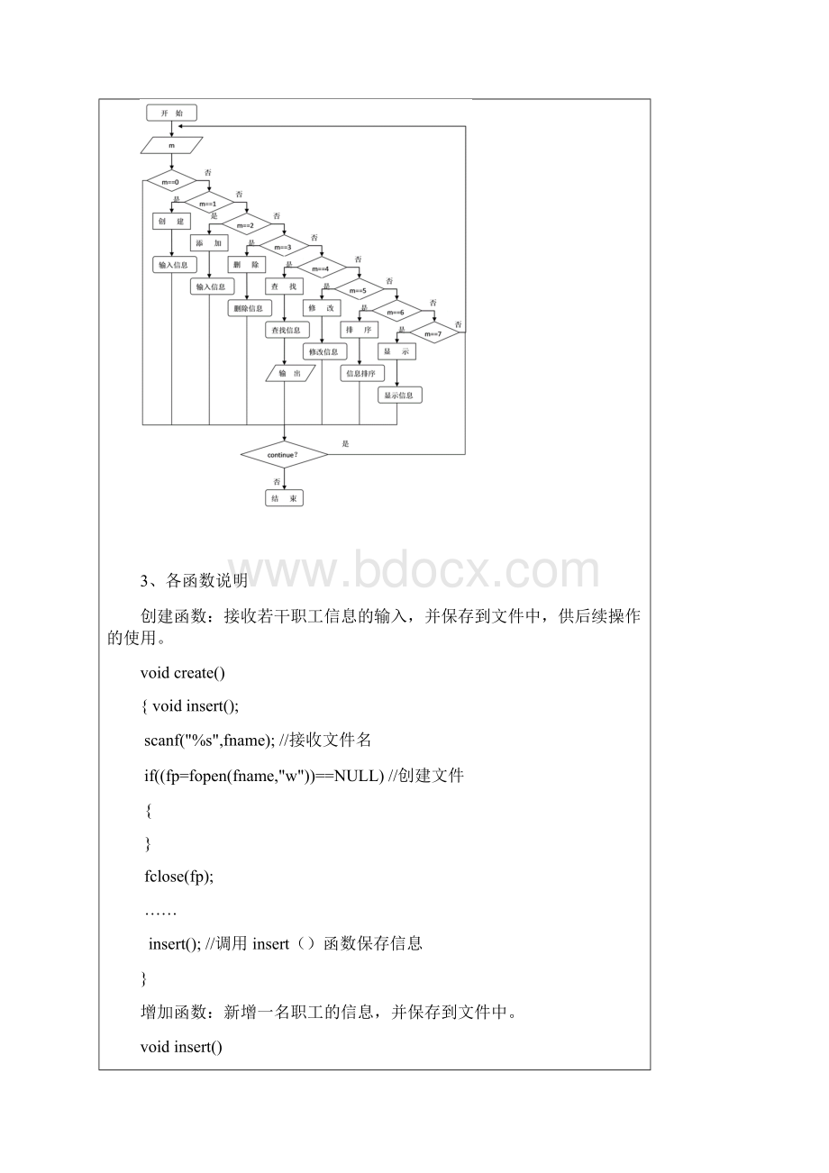 数据结构简单教职工管理系统课程设计报告文档格式.docx_第3页