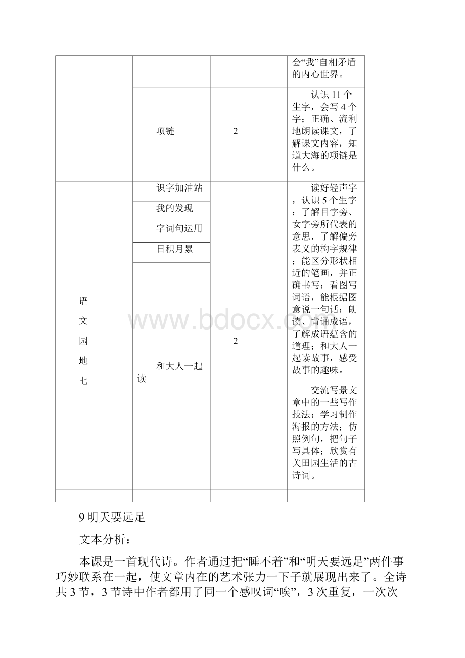 一年级上册语文教案9 明天要远足人教部编版.docx_第2页