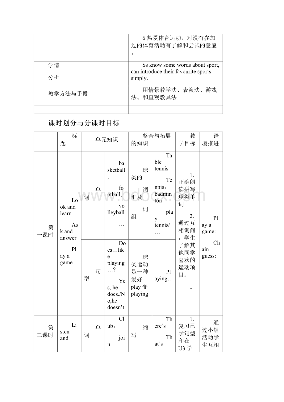 4B Unit 5 Sport单元教学设计新部编版.docx_第3页