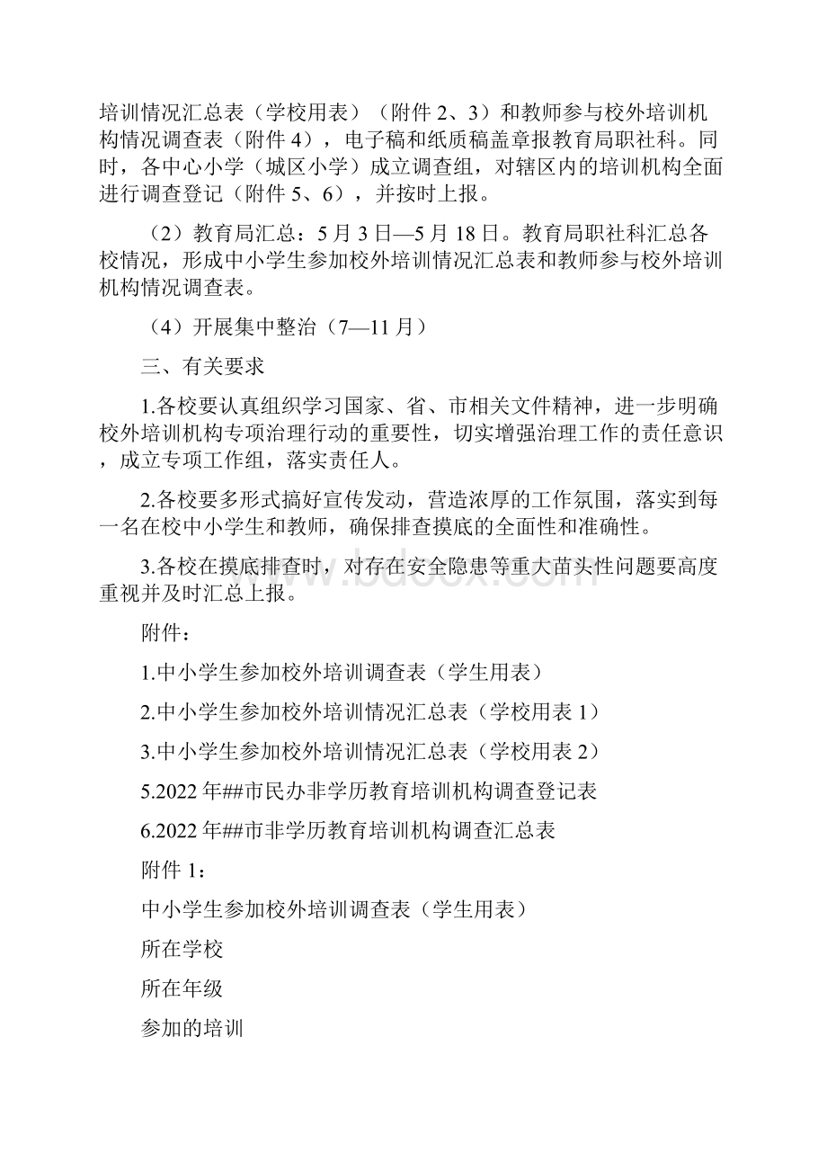 有关对校外培训机构全面排查摸底工作方案Word格式.docx_第2页