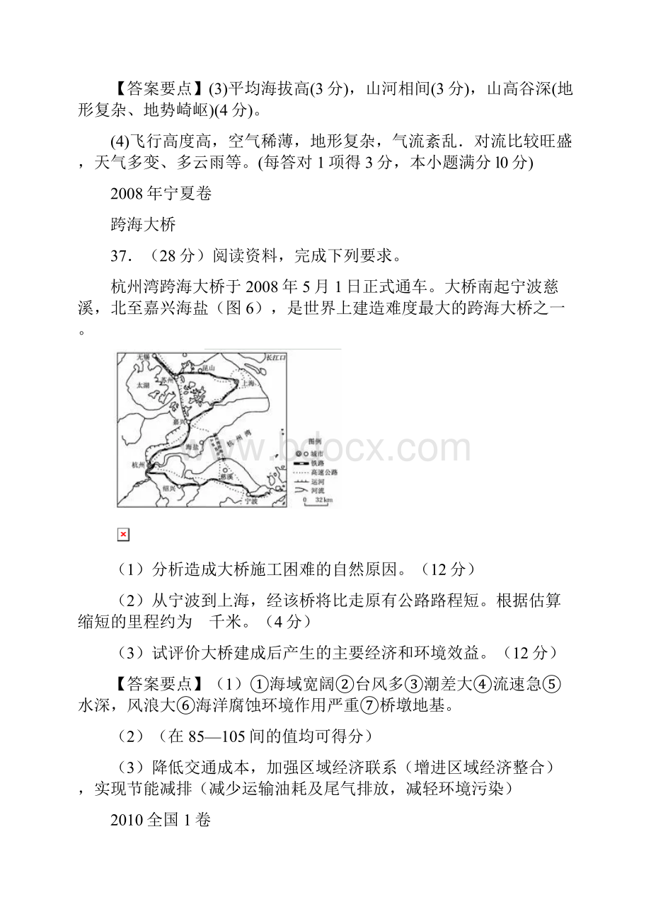 考前必背综合题交通地理之海陆空全方位文档格式.docx_第3页