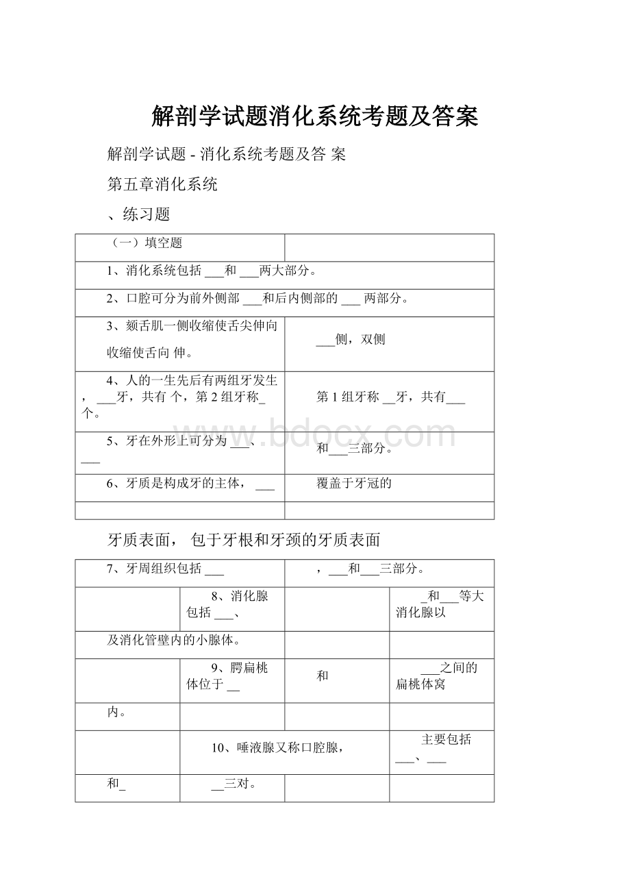 解剖学试题消化系统考题及答案.docx