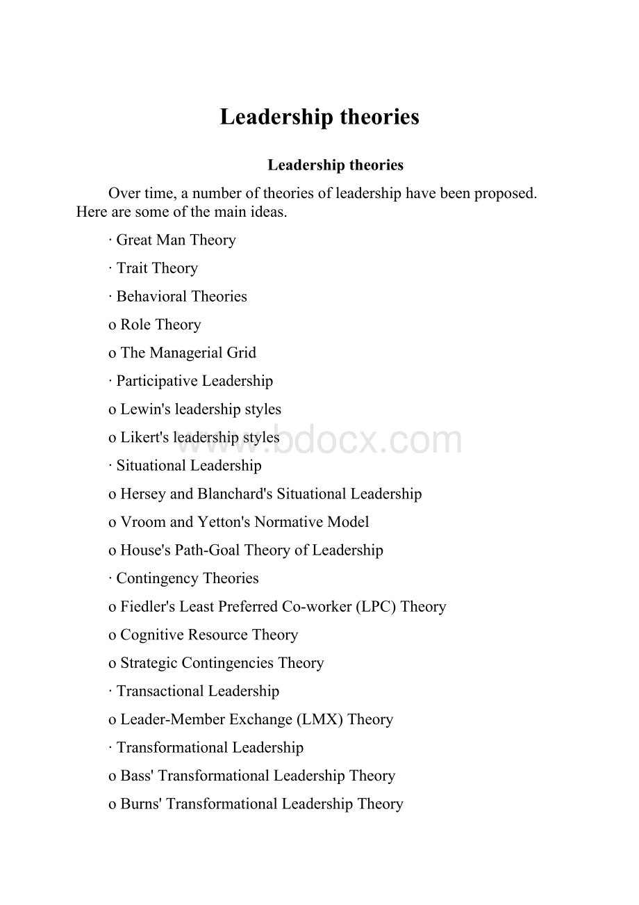 Leadership theories.docx