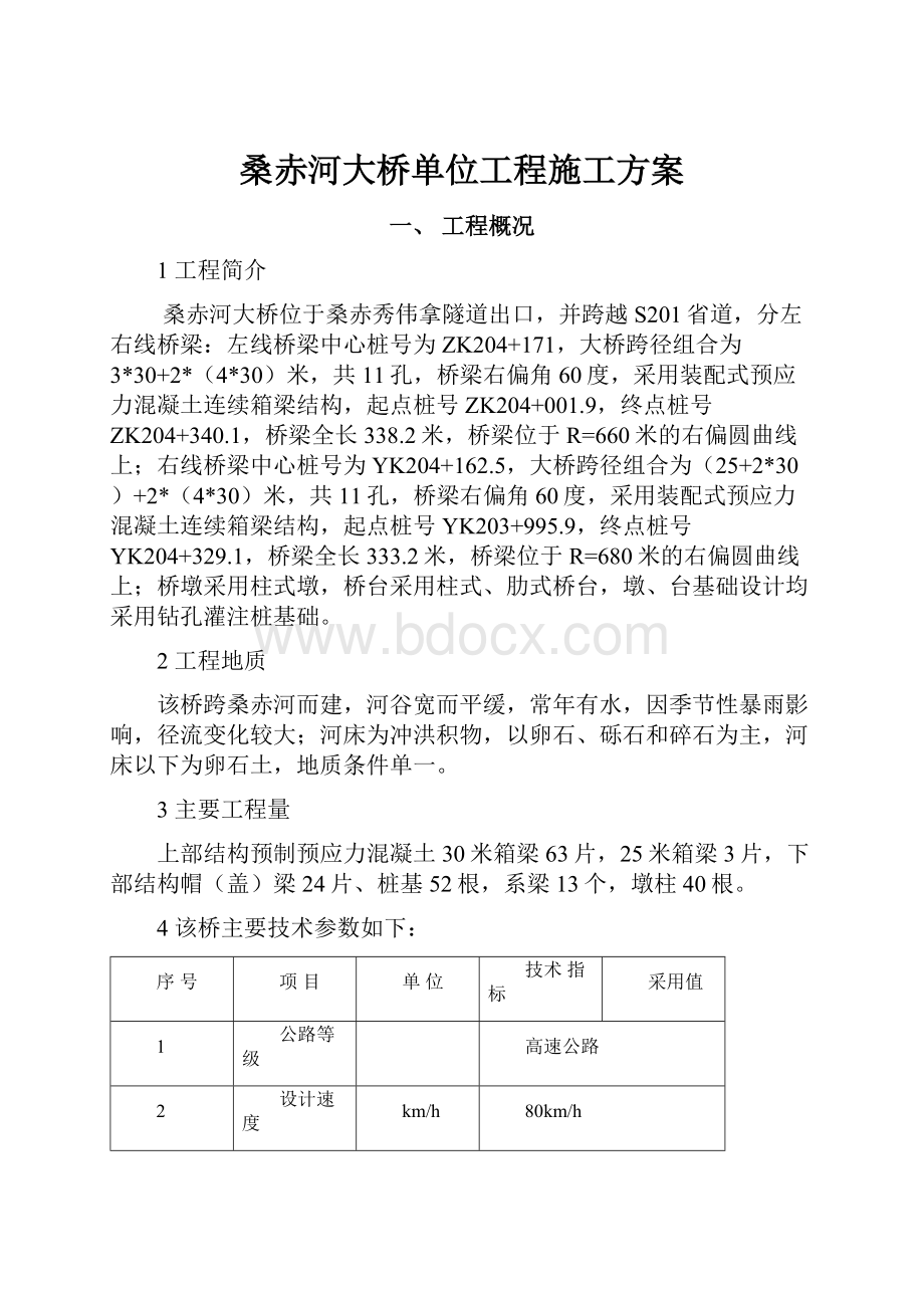 桑赤河大桥单位工程施工方案.docx_第1页