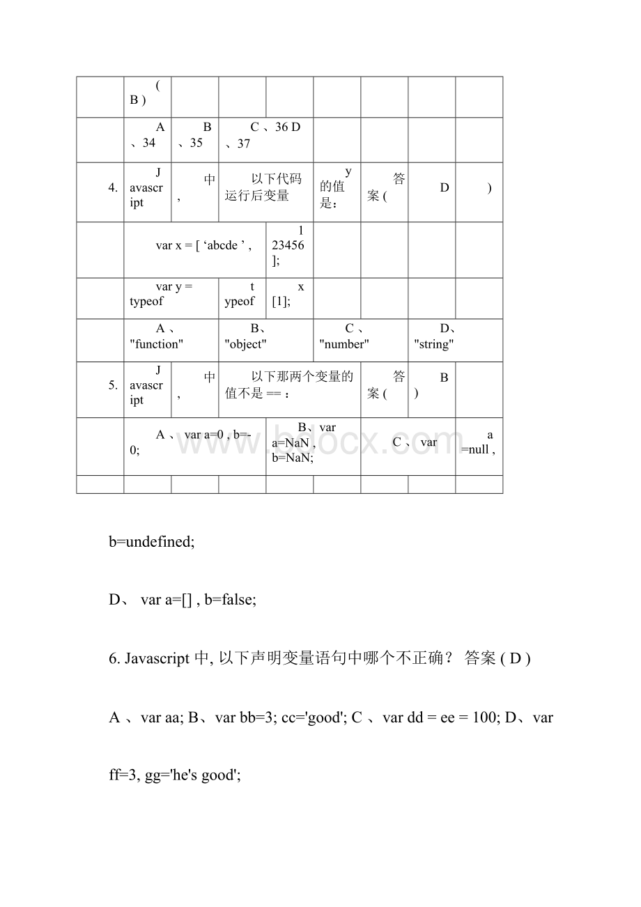 Javascript综合复习试题大全和答案Word文档下载推荐.docx_第3页