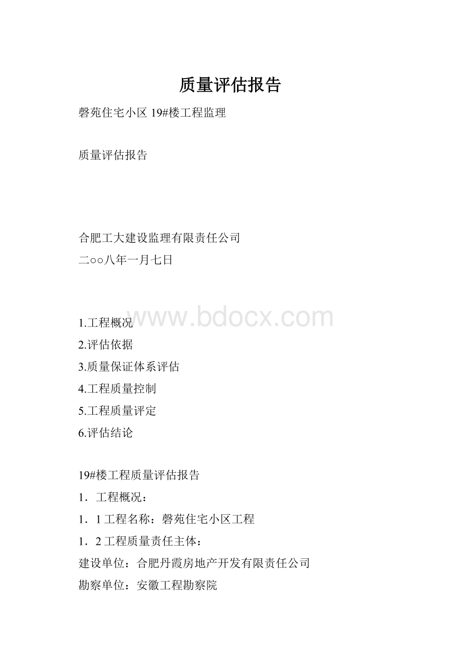 质量评估报告文档格式.docx