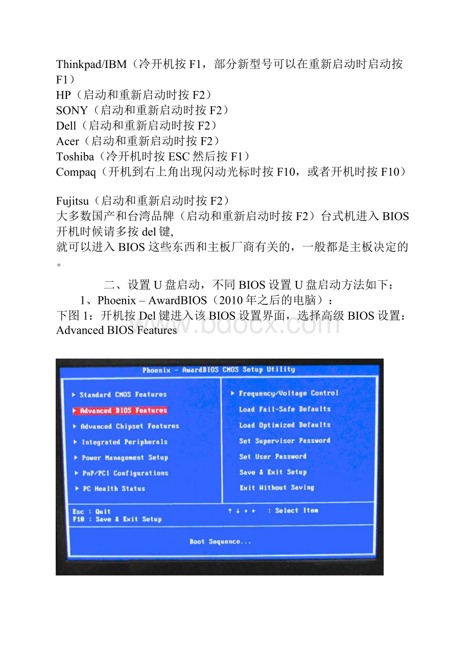 安装系统设置U盘启动教程Word文档下载推荐.docx_第2页