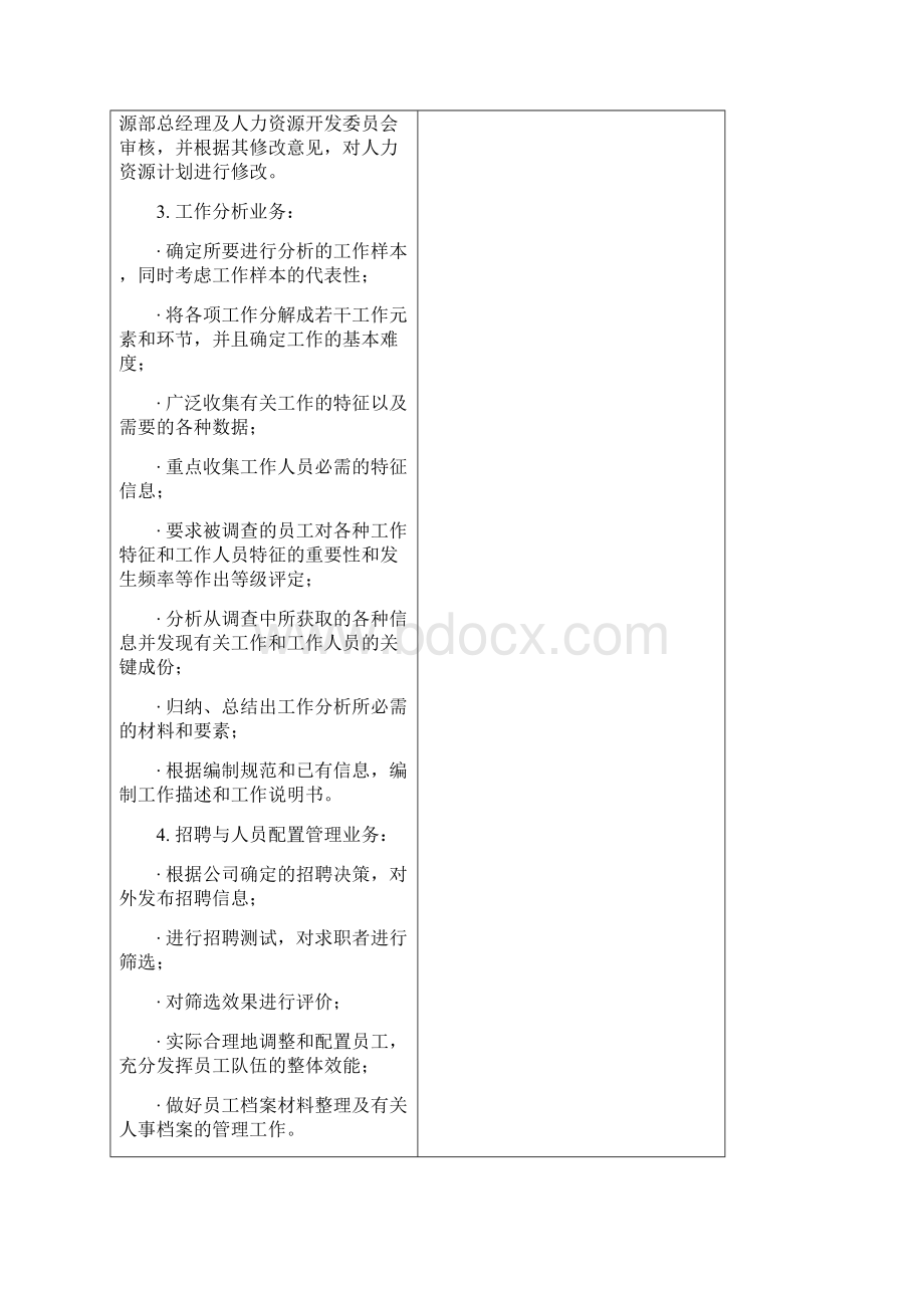 人力资源部门职责Word格式.docx_第3页