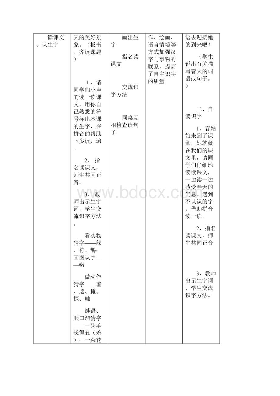 二年级下册第一单元教学设计带反思文档格式.docx_第3页