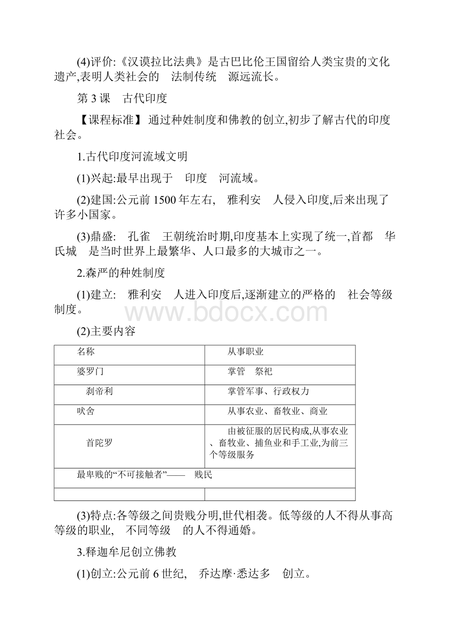 新部编人教版初中历史九年级上册知识线索含课程标准填空思维导图单元总结.docx_第3页